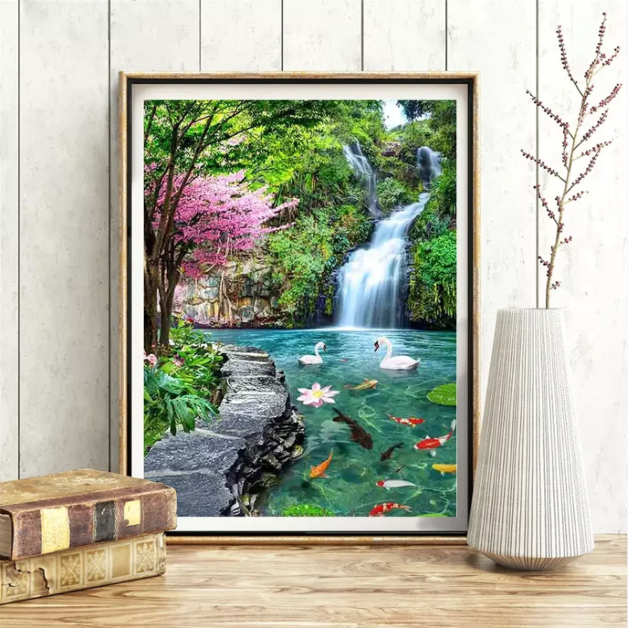 Hot Selling 5d Diy Diamond Art Painting Waterfall Wholesale Diamond