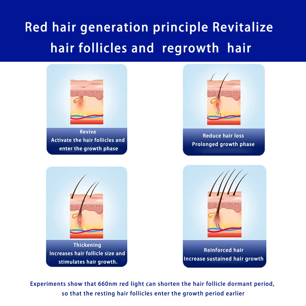 Factory Wholesale Hair Regrowth 660nm Red Light Therapy For Hair