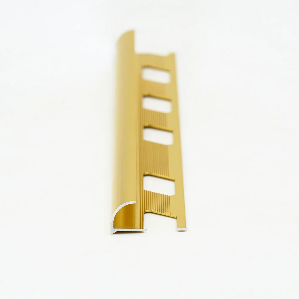Modern Aluminum Tile Trim Edge Protector for Bathroom & Kitchen Metal Tile Molding for Floor and Wall for Apartments