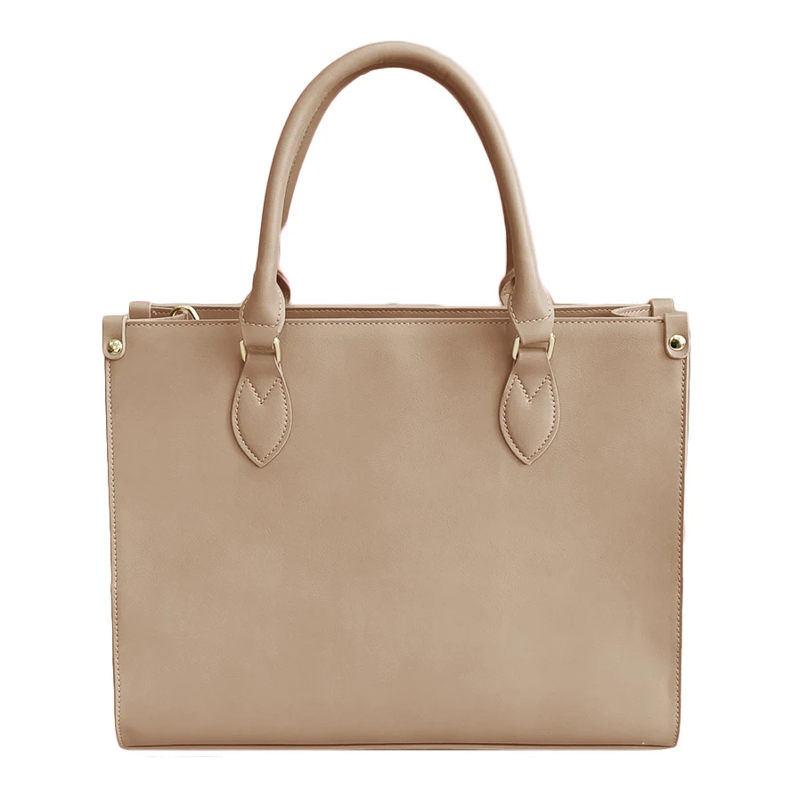 Custom Embossed Logo Medium Vegan Leather Bags Women Handbags Ladies Purses Custom Tote Bags