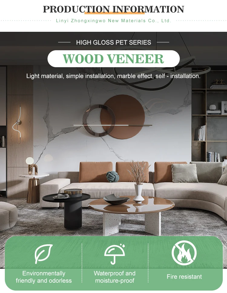 Marble Texture Bamboo Charcoal Fiber Board High Quality Wall Panels