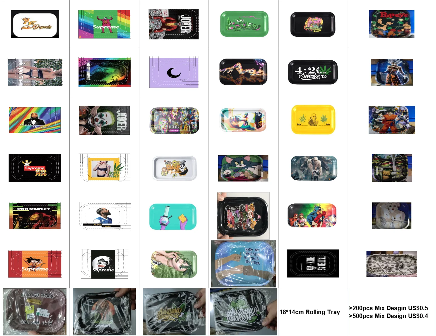 Archibald Custom Herb Rolling Tray Anime Travel Blanks Tin