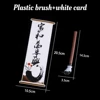 Plastic brush+white card