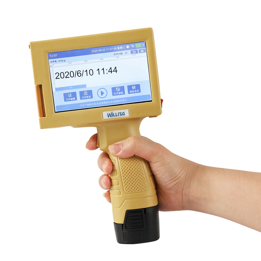 Willita номер партии Exp ДАТА кодовый принтер TIJ ручной пистолет для печати струйный принтер планшетный принтер Одноцветный автоматический 1-12,7 мм