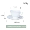 Coffee cup and saucer set, white (200ML)