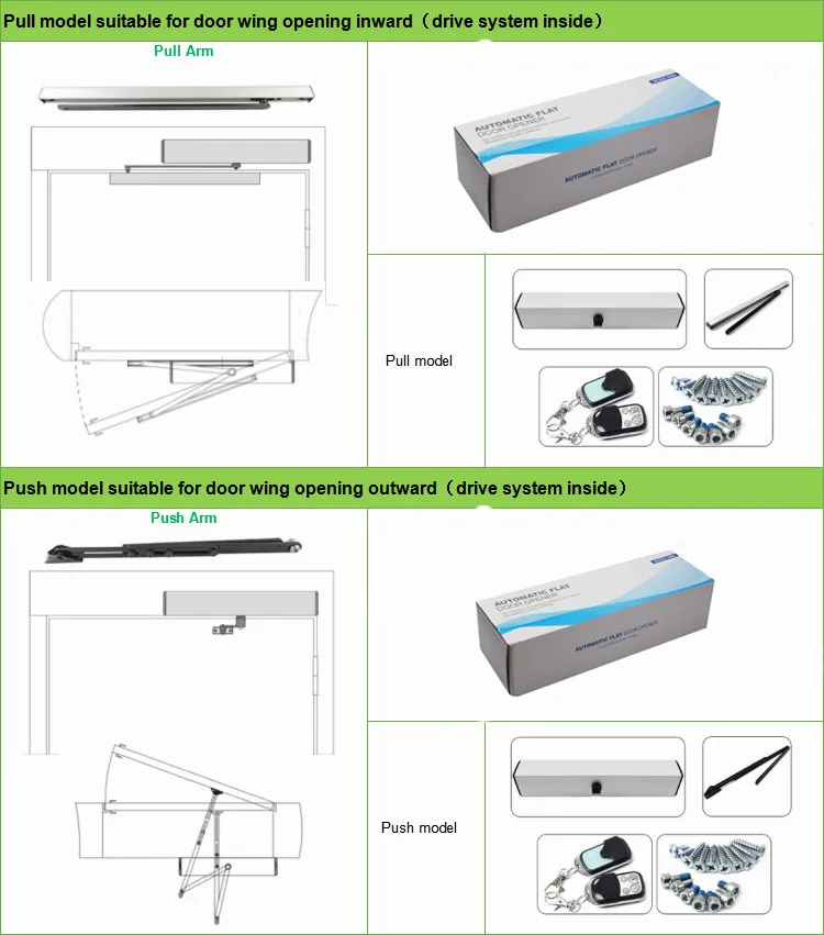 Electric Swing Door Opener 120 kg Motor Automatic Swing Door Closer for Interior Door