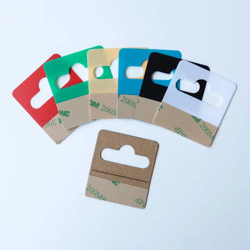Custom Design Eco Friendly Biodegradable Disposable Cardboard Hook Adhesive Hang Tabs