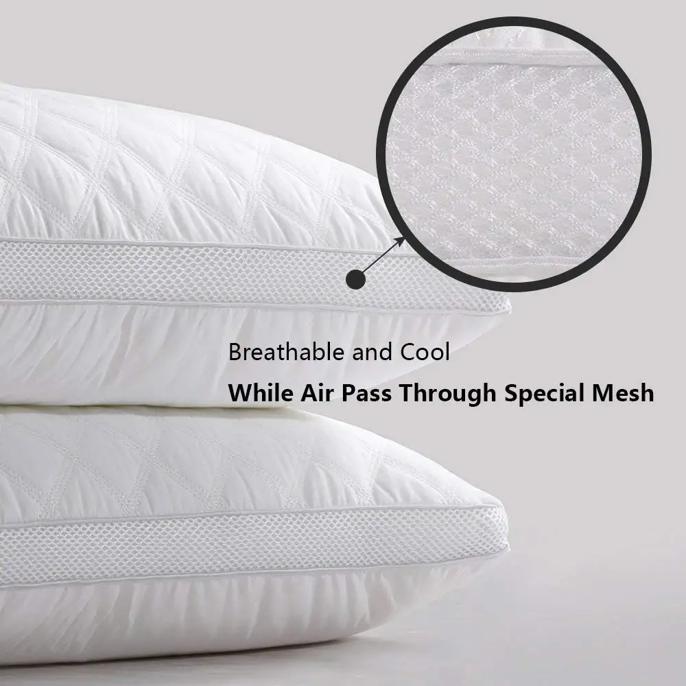 Белая постельная гипоаллергенная подушка