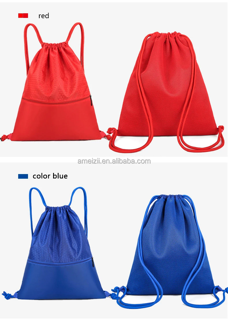 Custom 420d Oxford Foldable Drawstring Backpack For Fitness Sports Yoga