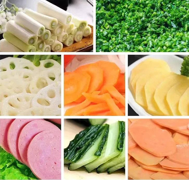Multifunctional Electric Green Onion Vegetable Chopper/ucumber Carrot Slicing Potato Vegetable Cutting Machine /Fruit Cutter