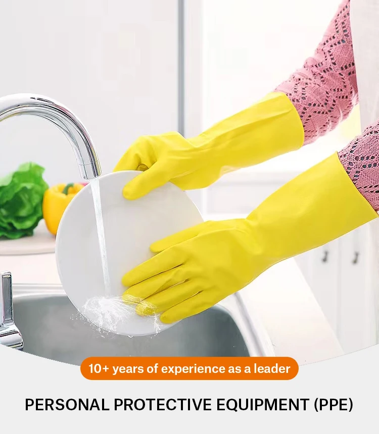 Hot Sale Custom Durable Heavy Duty Man Black Neoprene Latex Rubber Industrial Oil Proof Safety Working Hand Protective Gloves-DHL808  