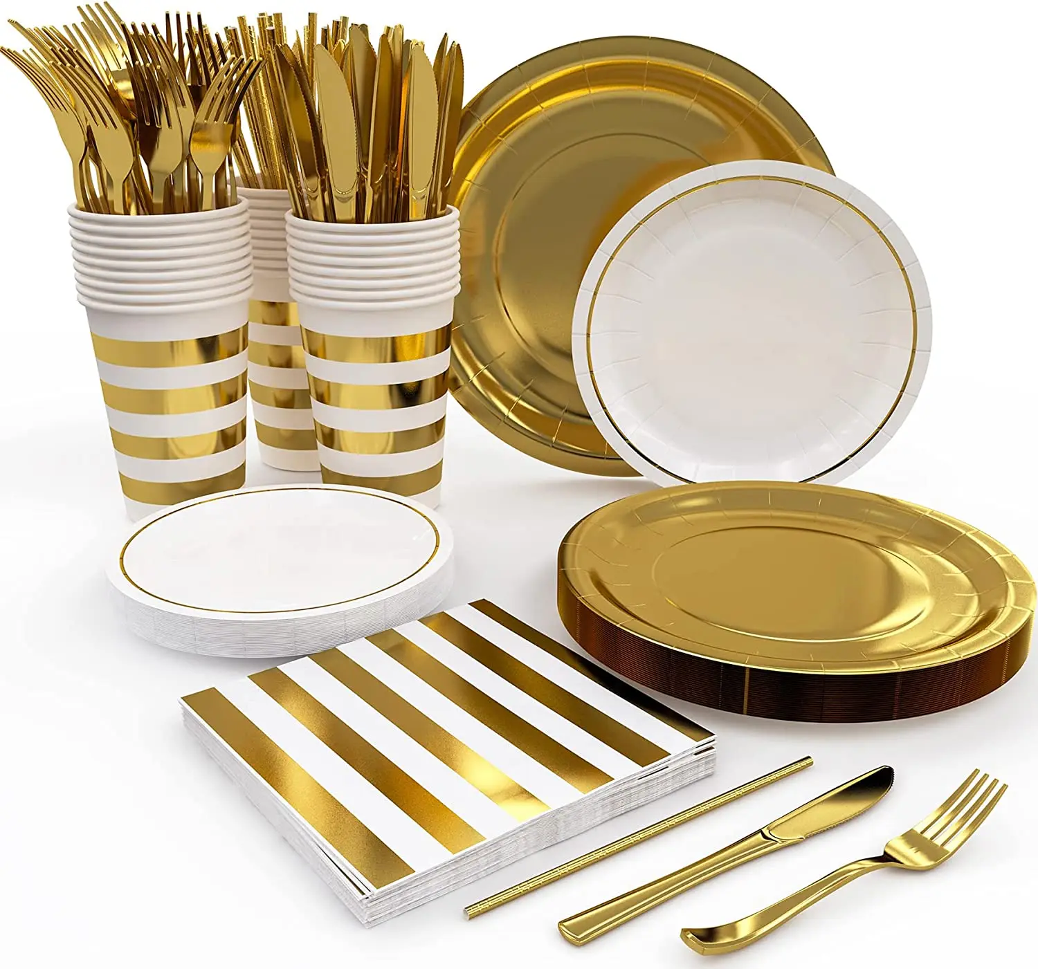 Eco Friendly Disposable Tableware Set Disposable Party Supplies Kits