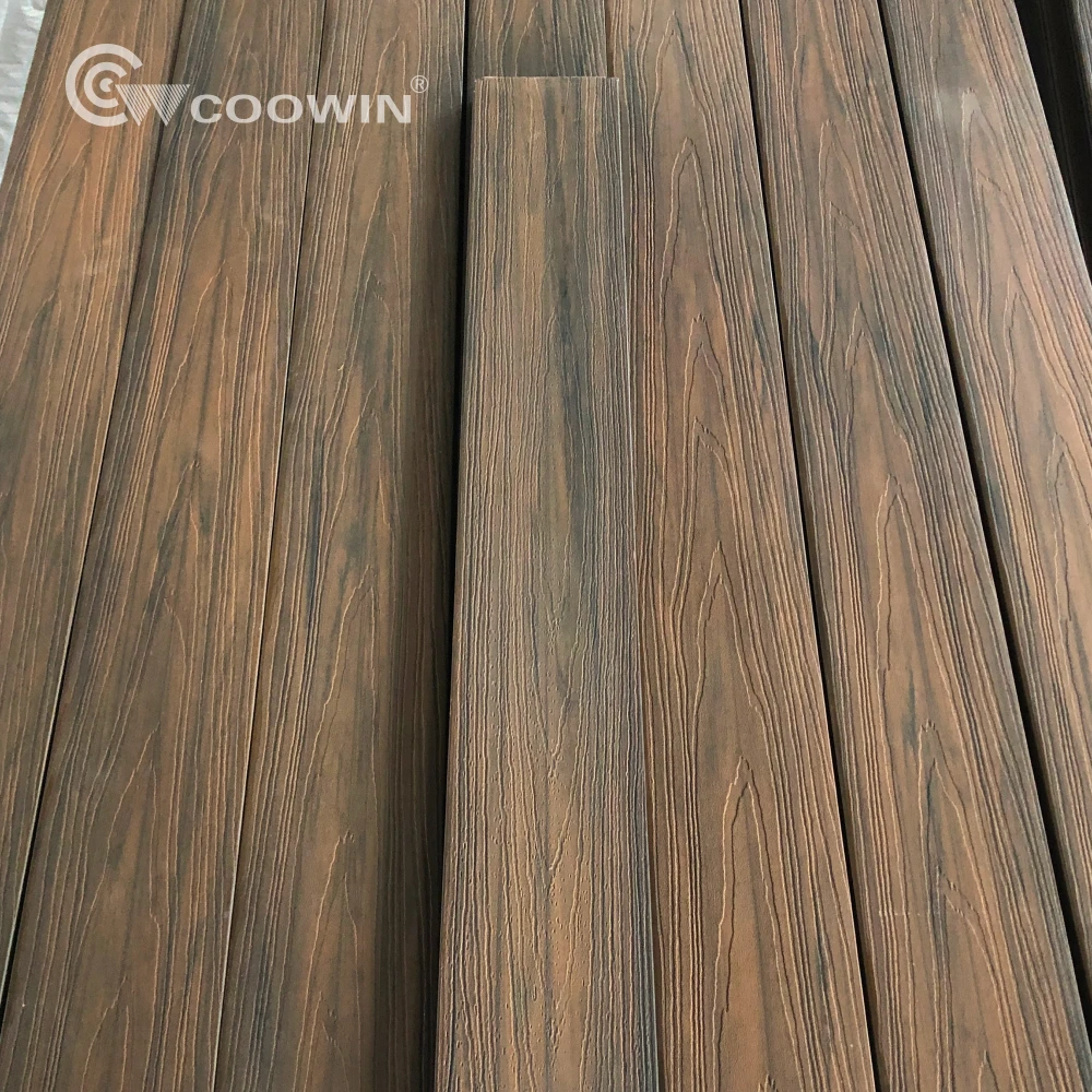 Wholesale Design 3d Embossing Wood Plastic Wpc Composite Decking Waterproof and Fireproof DIY Composite Decking Tiles