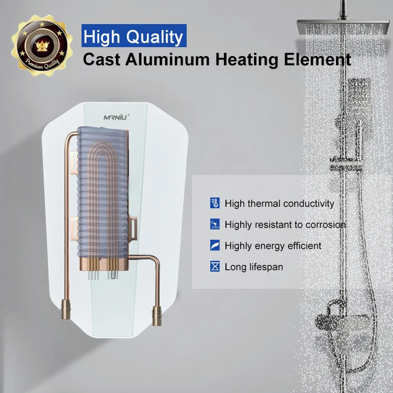 Electric Instant Tankless Water Heater 8500W 220V on Demand Hot Water  Heater Under Sink with Digital Display Bathroom Shower