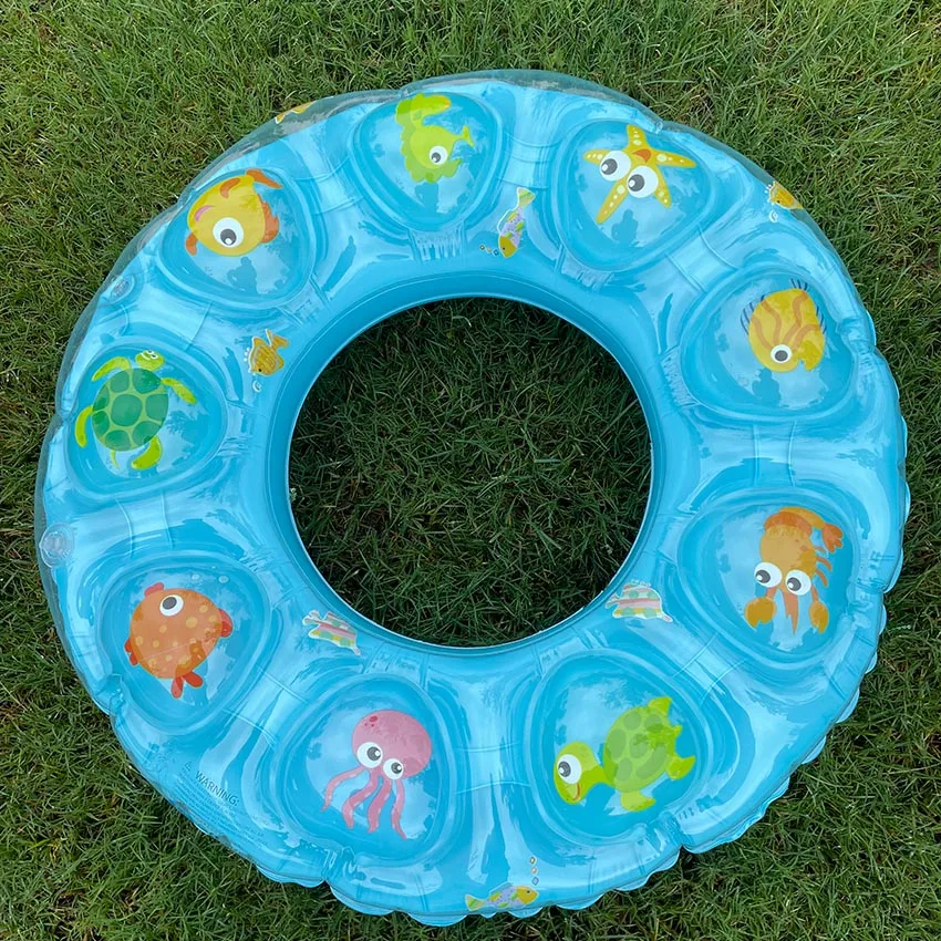 Высококачественное 80 см плавательное кольцо, надувной бассейн, плавающая трубка, водная игрушка, детское плавательное кольцо с пузырьками и кристаллами