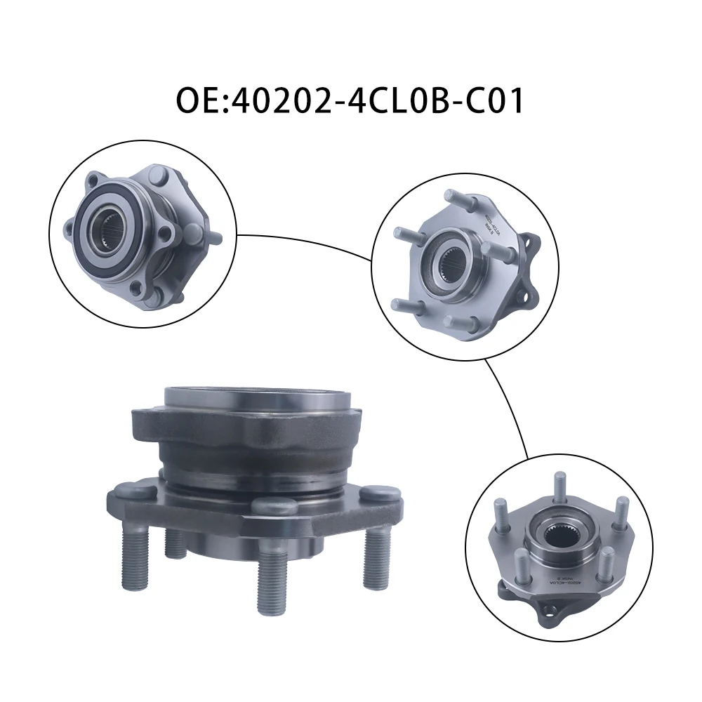 High Quality Car Parts 40202-4CL0B Front Wheel Hub Bearing Wheel Hub Unit Fit For Nissan ROFUE OE 40202-4CL0B details