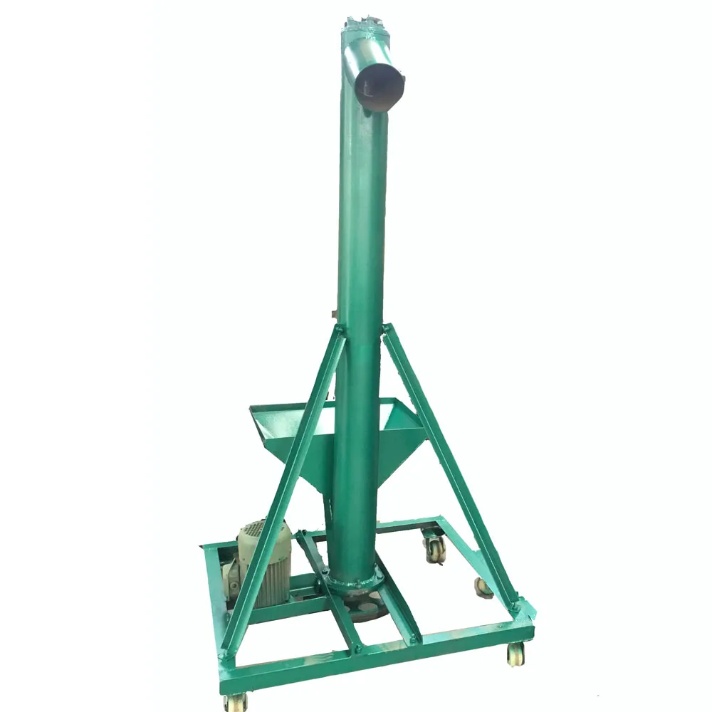 Single Tube Inclined Stainless Steel Spiral Elevator Fast Grain Loading and Receiving