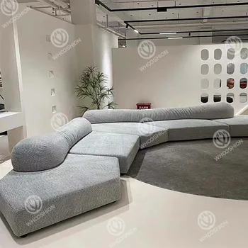high end white rugiano living room furniture sofa set couch minimalist modern Italian light luxury sofa