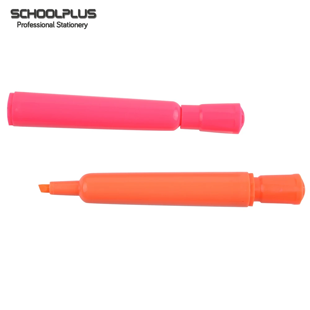 Wholesale 6pcs/set light color and eye protection highlighter marker pen with soft head for DIY making and stationery suppliers