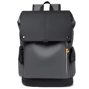 Factory Price New Trend Business Backpack Men's Backpack Large Capacity Travel Pu Leather Computer Laptop Bag
