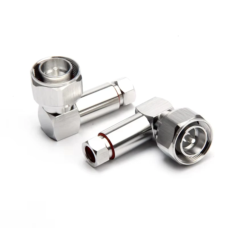 MINI DIN  Male Plug Clamp Type  Connector for 1/4 Superflex Cable 4.3-10 Right Angle