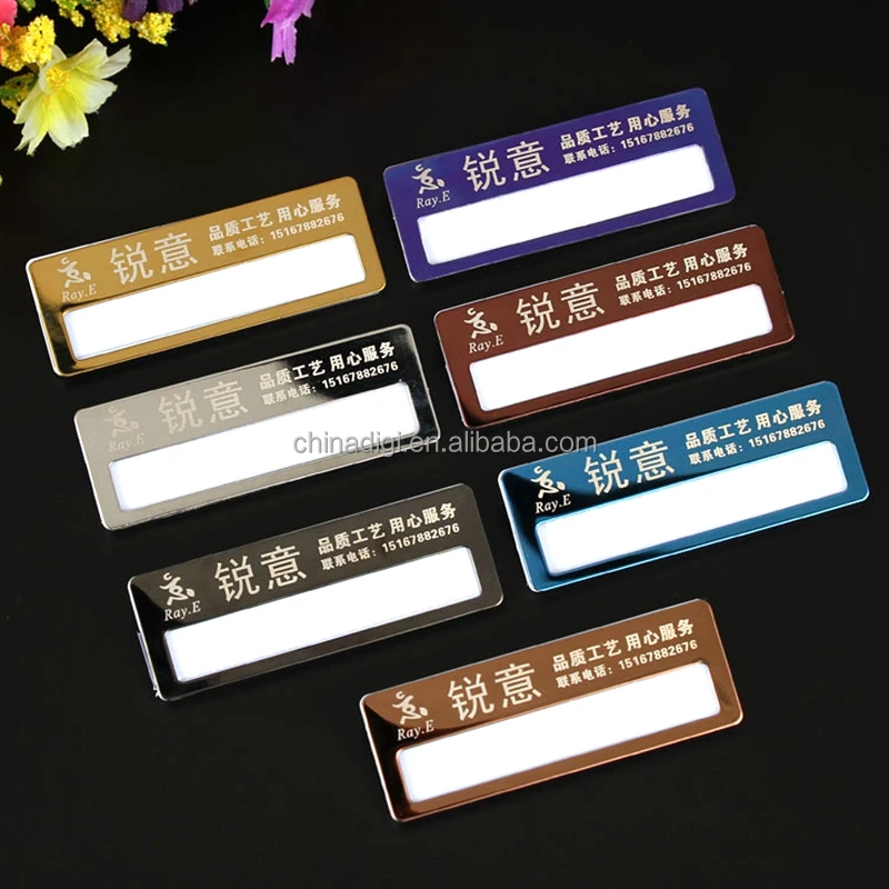 8 Different Stock Colors Blank Name Plates Stainless Steel Nameplate ...