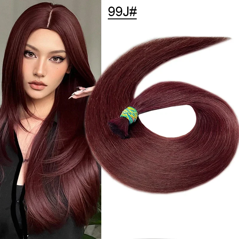 100% Real Virgin Straight Human Hair Bulk Extension 1b 613 Honey Blonde Weaving για πλέξη μη επεξεργασμένων βραζιλιάνικων μαλλιών_voghion.com