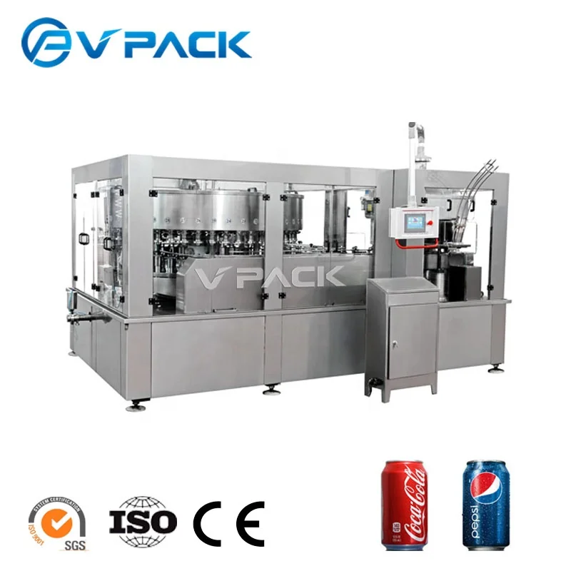 
Complete Line 250ml Tin Can Red Bull Filling Sealing Machine / Energy Drink Making Equipment / Seaming Plant 