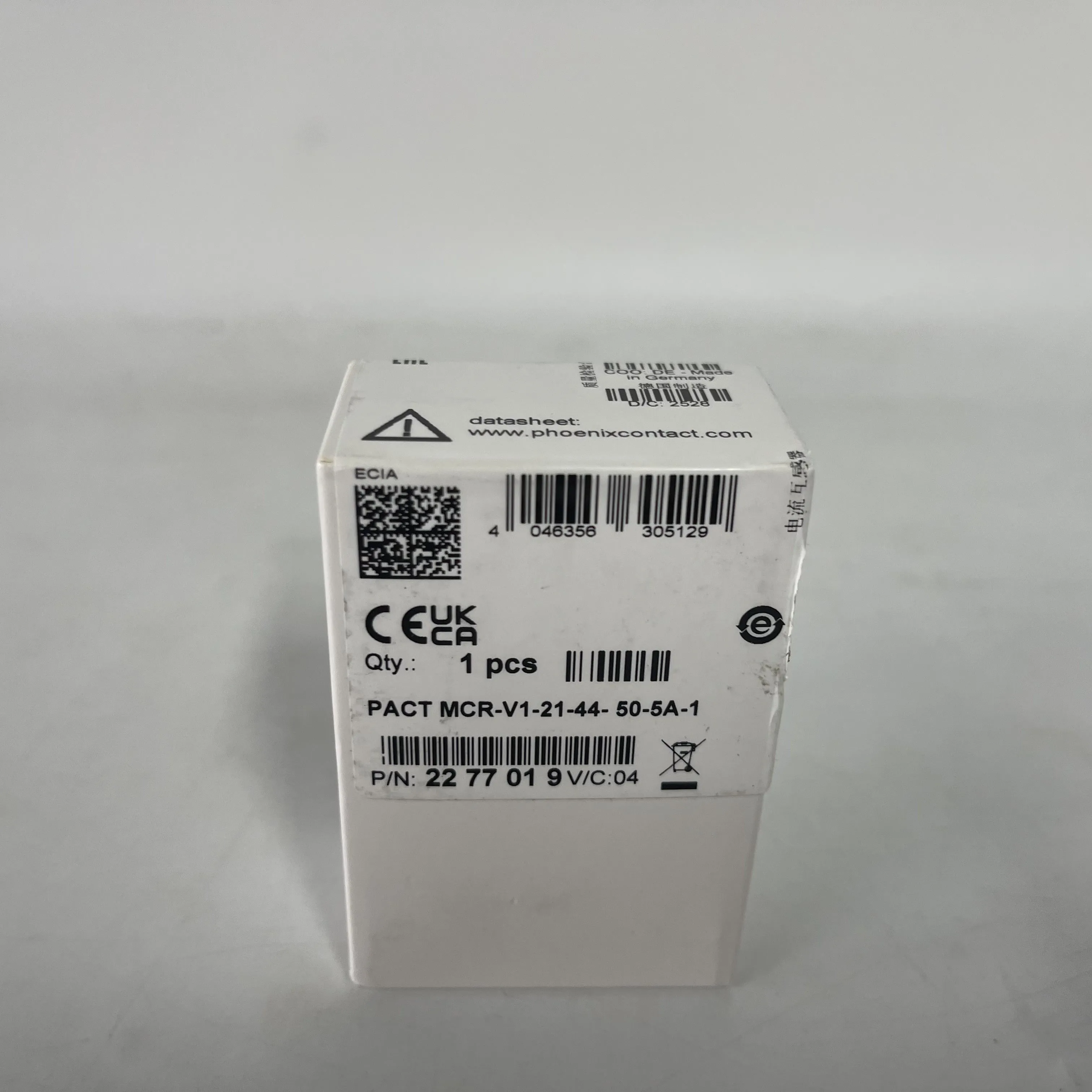 Phoenix Contact Current Transducer Measuring Relay PACT MCR-V1-21-44-50-5A-1