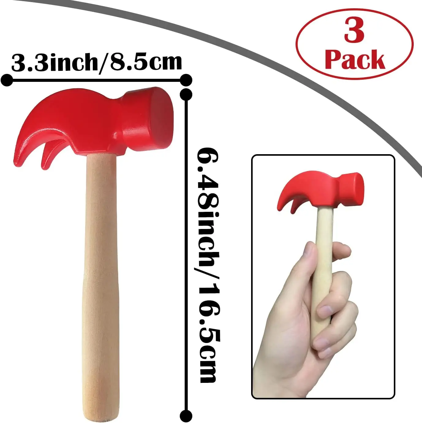 6 Stück Mini Holzhammer Hammer, Mini Holzhammer Für Schokolade, Hammer Spielzeug Holzhammer Pochen Spielzeug Lernspielzeug Für Jungen Und Mädchen