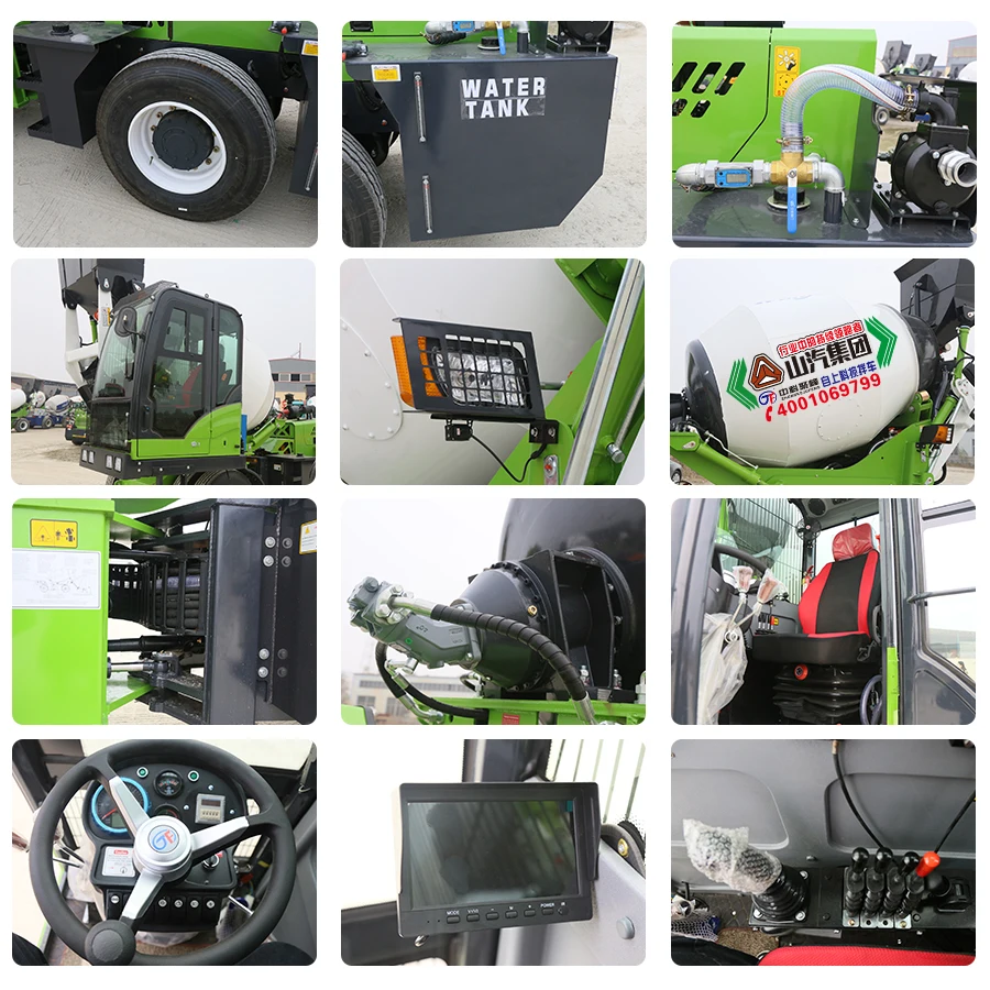 Factory Direct Sale 2.6 / 3.5 / 4 Cubic Meters New Mobile Self Loading Concrete Mixer Truck details