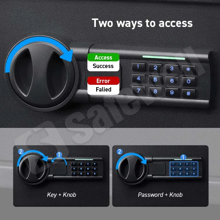 Safewell Most Popular Custom Mini Smart Digit Safe Box for Valuables Jewelry and Documents in Home Hotel Caja Fuerte Coffre Fort