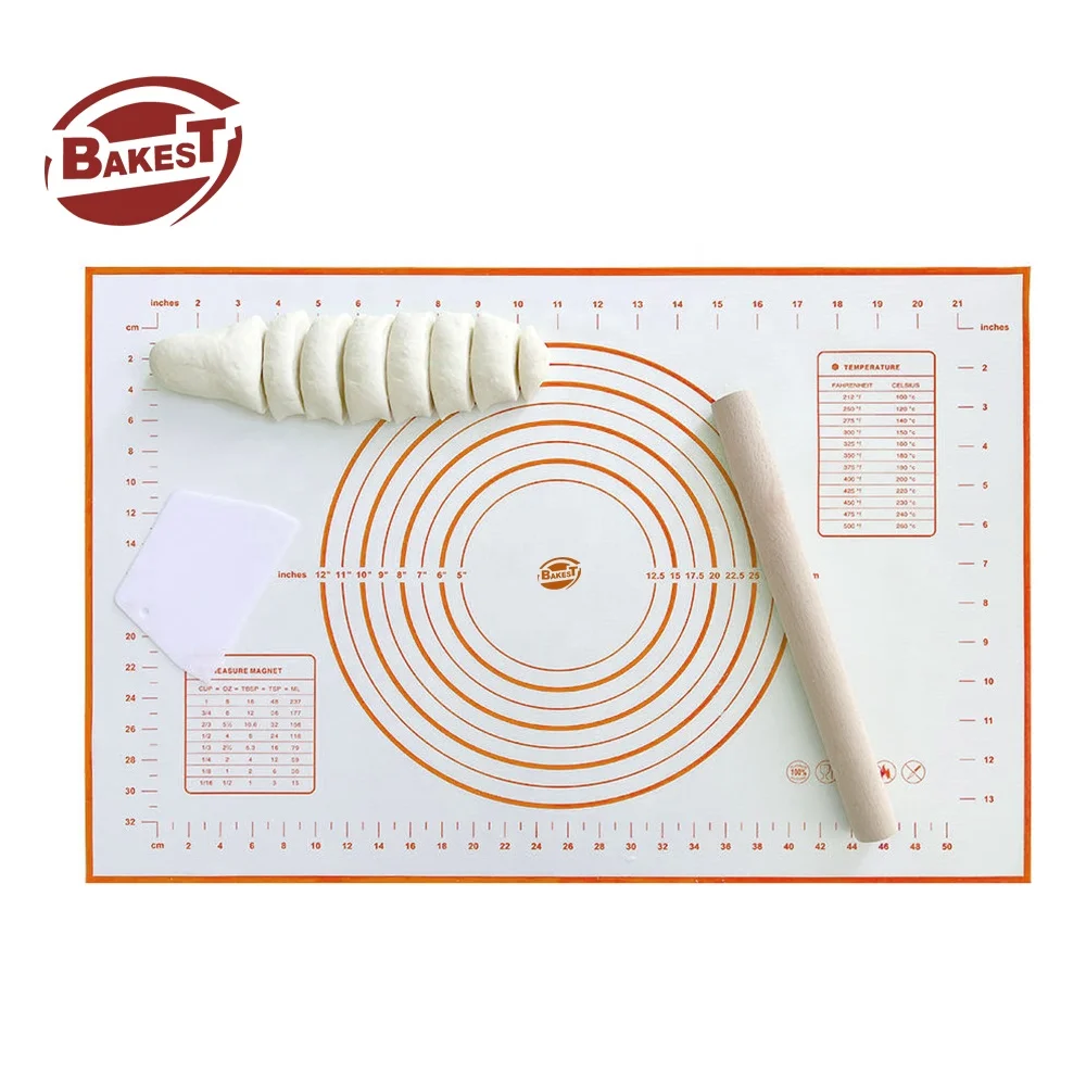 Kitchen Non-slip Nonstick Silicone Kneading Dough Mat Thicken Baking Pastry Silicone Mats