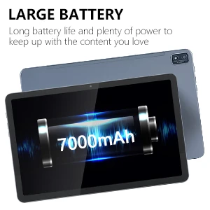 Image of tablet showcasing the 000mAh battery 