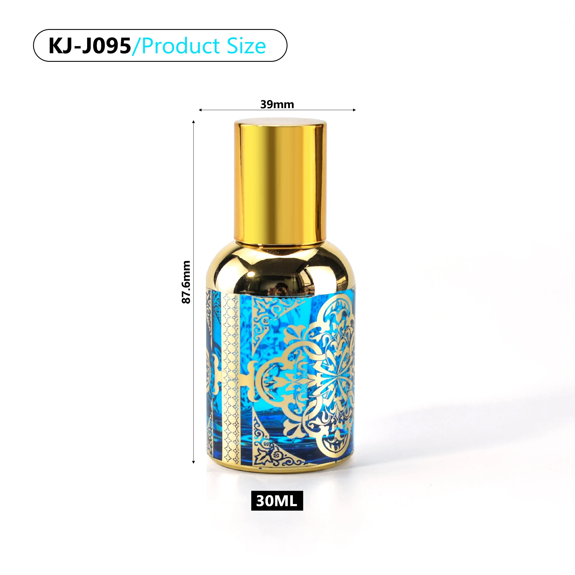 卸売ユニークなデザインクリスタル香水瓶カスタム装飾香水瓶ゴールデン