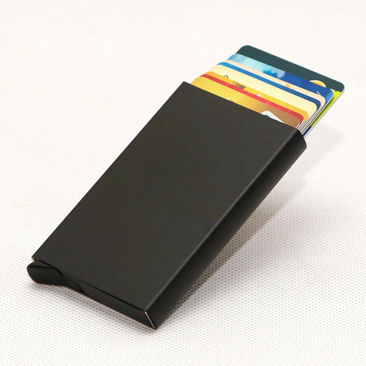 Factory Direct 10 Cards Large Capacity Automatic Aluminum RFID Blocking Laser Logo