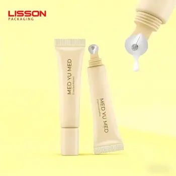 Custom Cosmetic Zinc Alloy Applicator Lip Balm Tube Empty 10ml Lip Gloss Eye Cram Soft Squeeze PE  Tube Packaging