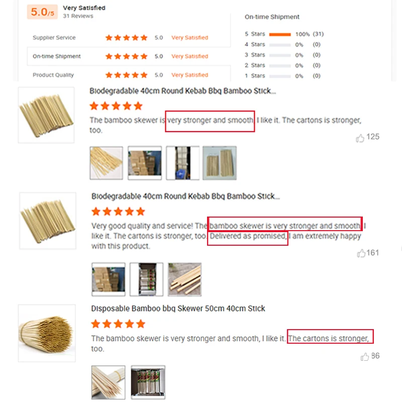 Versatile Bamboo Skewers 6.0mm Diameter 18cm Length Ideal for Appetizers and Desserts