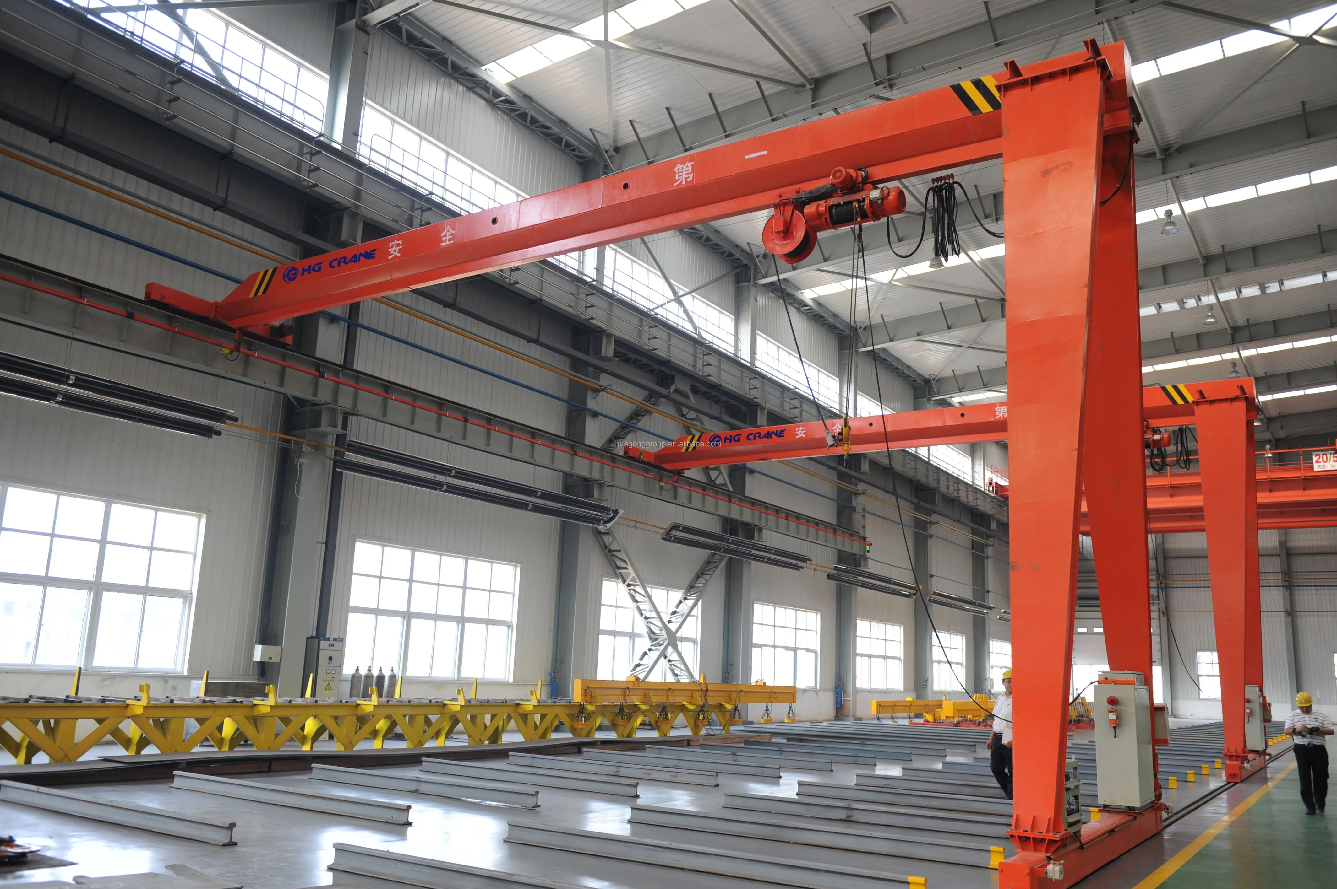 Rail Traveling  10 Ton 30 Ton 50 Ton 15 Ton 25 Ton Single Leg Single Beam BMH Type Semi Gantry Crane