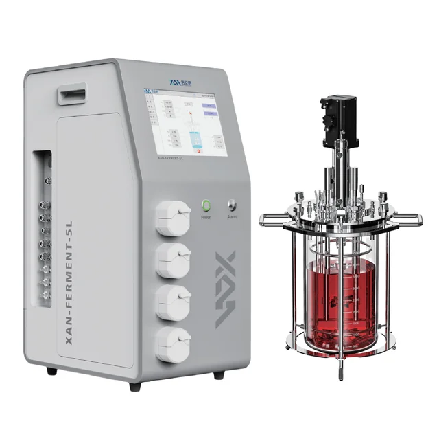 High Quality Single-Channel Glass Bioreactor Mechanically Stirred Laboratory Benchtop Reactor for Biological Pressure Vessel