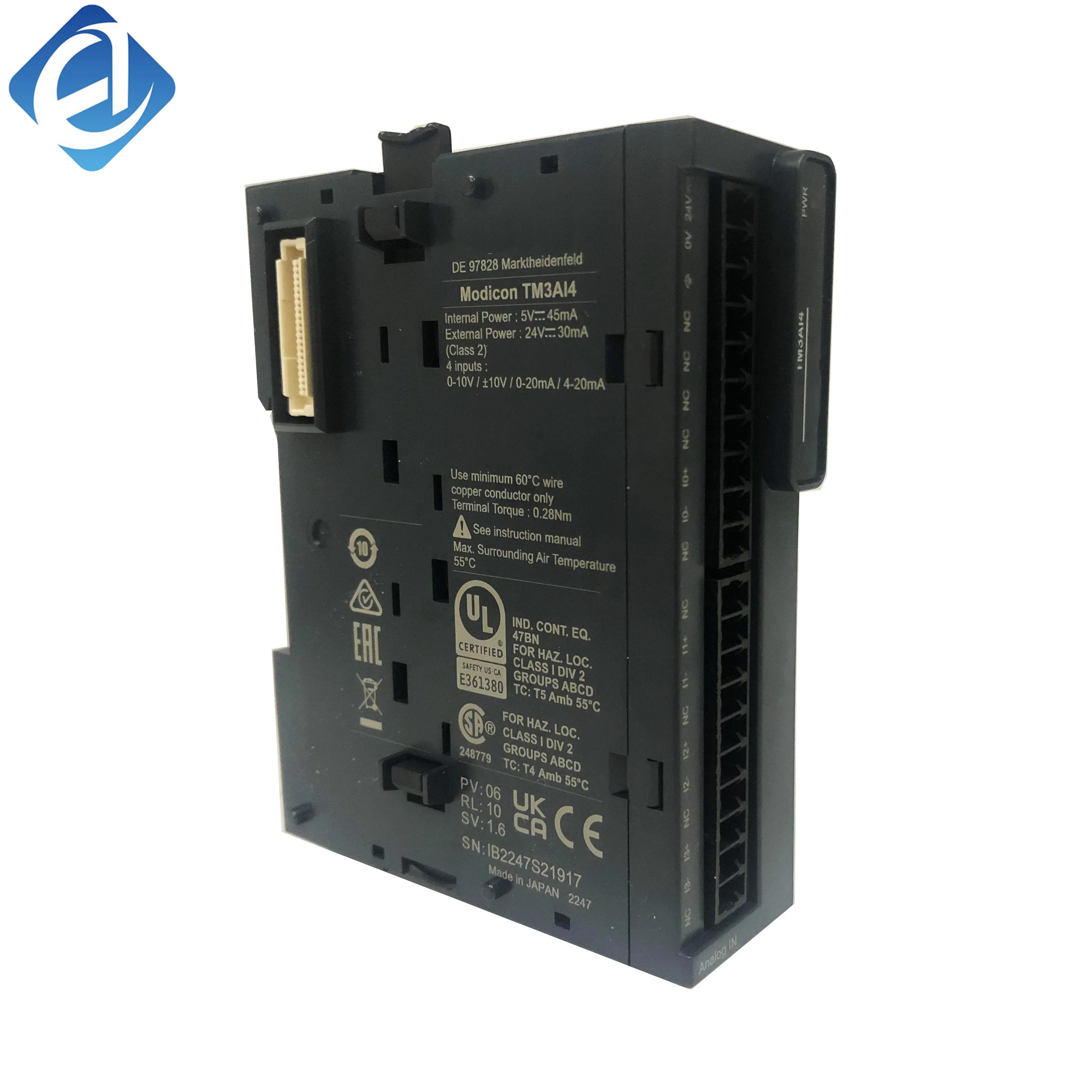 Nouveau et d'origine : module d’entrées/sorties TM3AI4 (Tm3al4), en stock dans l’entrepôt