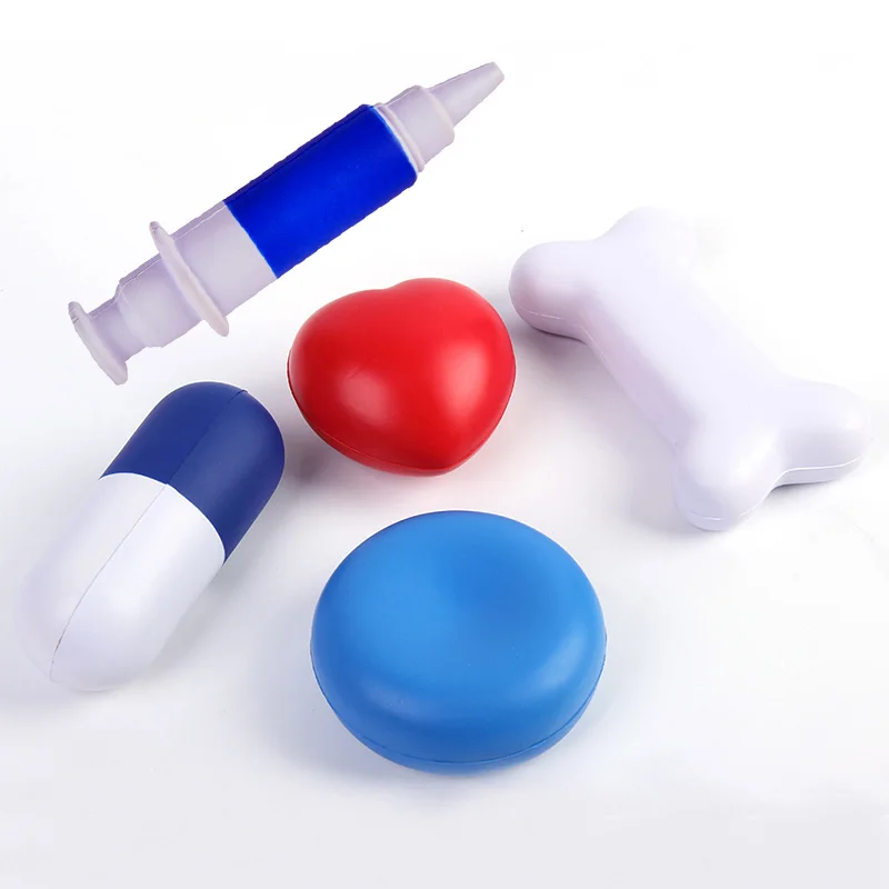 Medical Fidget Promotional Custom Large Stress Fidget Squeeze Ball Tooth Brain Pill ...