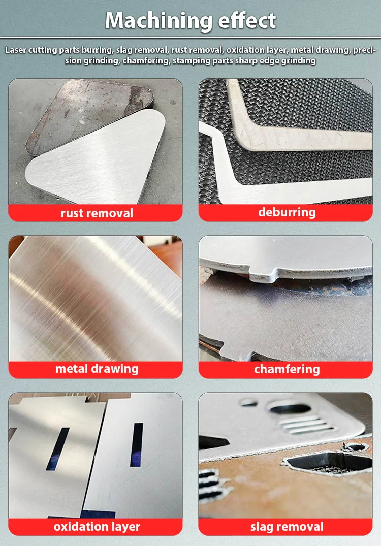 Automatic Laser Cutting Brush Metal Parts Deburring Machine Metal Polish Grinding Machine Stainless Steel Sheet Drawing Machine