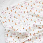Anti-Bacteria 100% organic muslin cotton gauze weave baby swaddles blanket