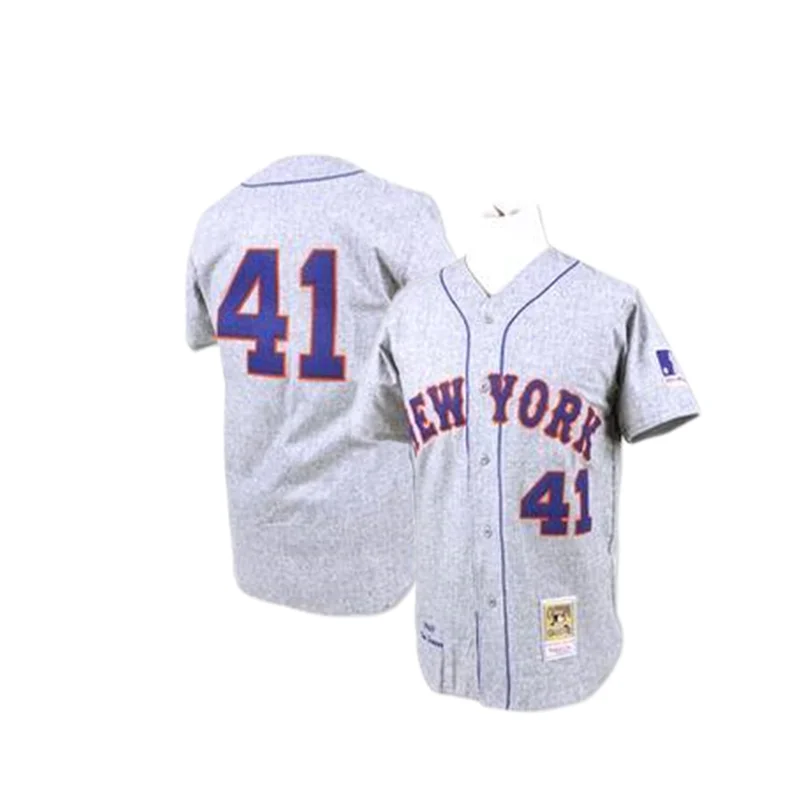 Wholesale Men's New York 33 MATT HARVEY 36 JERRY KOOSMAN 41 TOM SEAVER 42  ROGER McDOWELL 57 JOHAN SANTANA Baseball Jersey Stitched S-5XL From  m.