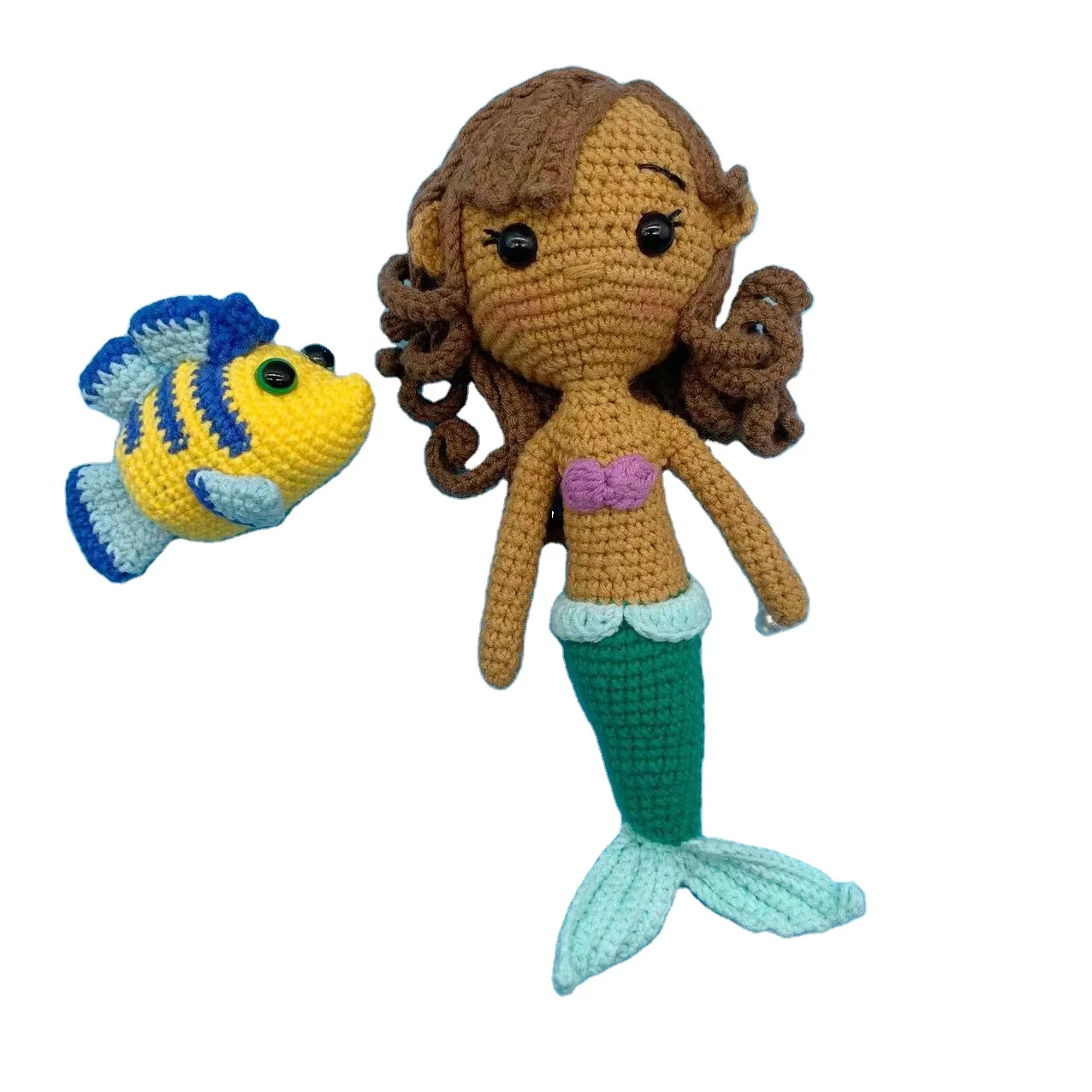 Рука Amigurumi милые фаршированные крючком игрушки Русалка материал ХЛОПОК Amigurumi принцесса детские игрушки