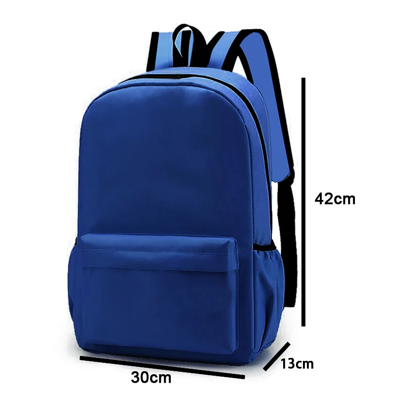 Custom Material Girls Classic Double Zipper Closure Schoolbag Simple Design Durable Polyester Backpack School Bag