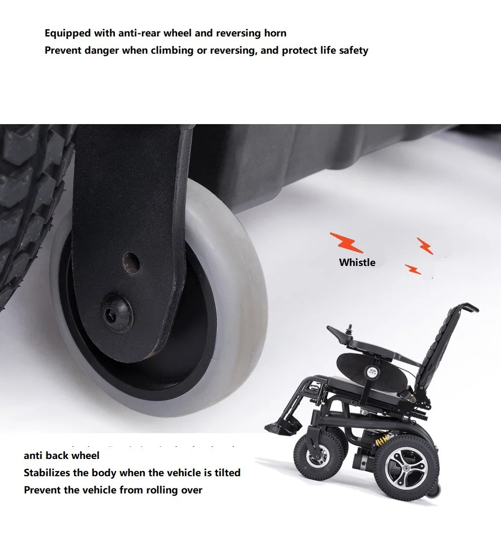 Shock absorbing spring thicker equipped with two oversize spring shock absorb comfortable wheelchair with back handle- SWC01 factory