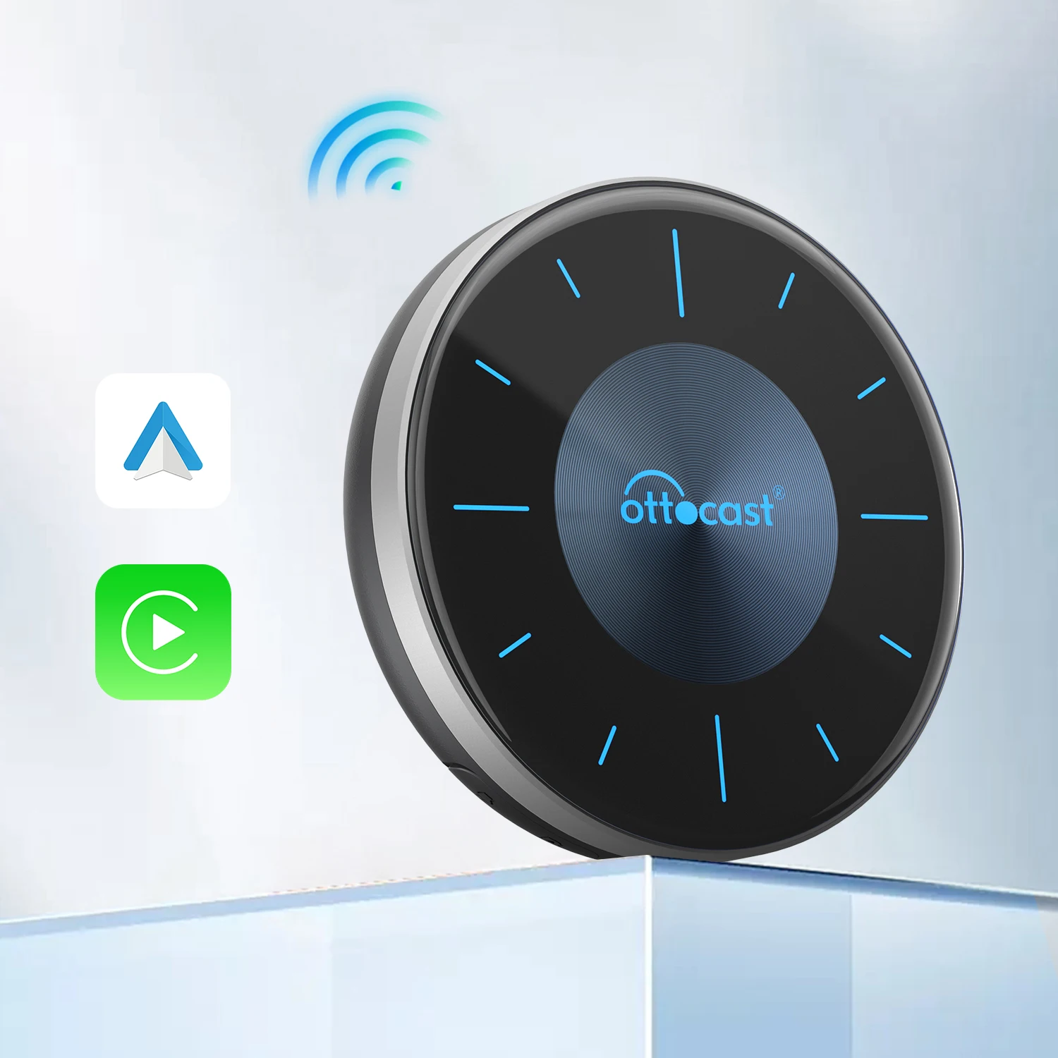 Ottocast OttoAiBox P3 Wireless Android AI Box 8+128G Original Android Auto Plug in HDMI Output for Most Cars