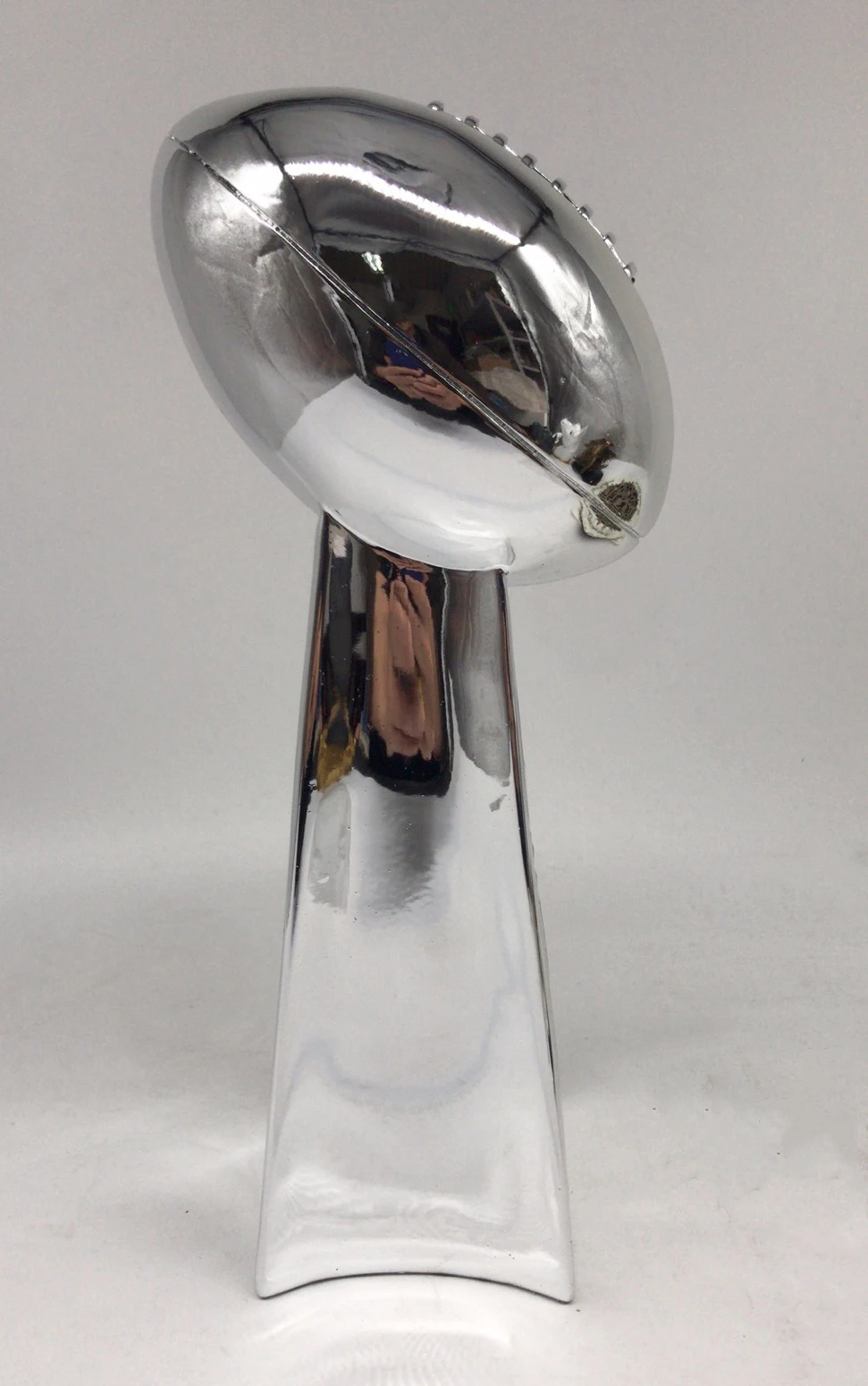 American Football Trophy Resin Electroplating Chrome Lombardi Trophy Replica